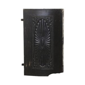 Heating Elements - Antique Curved Black Cast Iron Furnace Door
