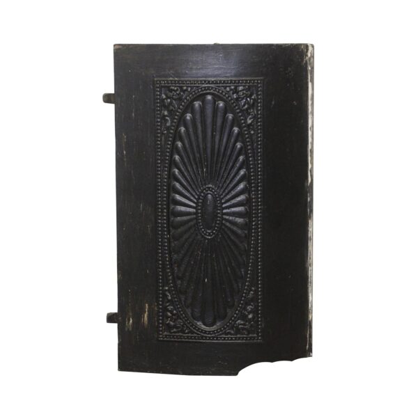 Heating Elements - Antique Curved Black Cast Iron Furnace Door