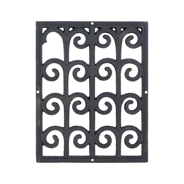 Heating Elements - Reclaimed Waldorf Astoria Swirl Cast Iron Grate 14.75 x 11.75