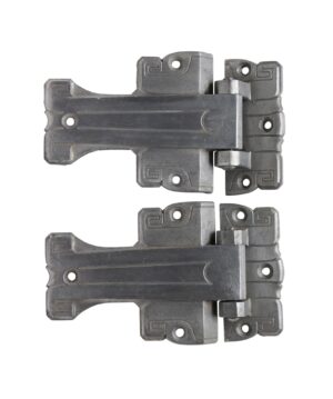 Ice Box Hardware - Aluminum Pair of 5.5 in. Art Deco Ice Box Hinges