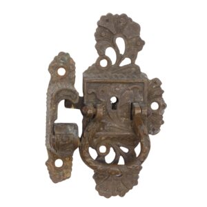 Ice Box Hardware - Antique Art Nouveau Bronze Left Handed Ice Box Latch