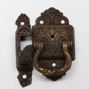 Ice Box Hardware - Bronze Victorian Ice Box Latch with Keeper