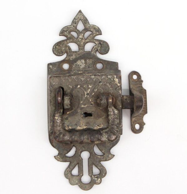 Ice Box Hardware - Victorian Right Hand Bronze Ice Box Latch