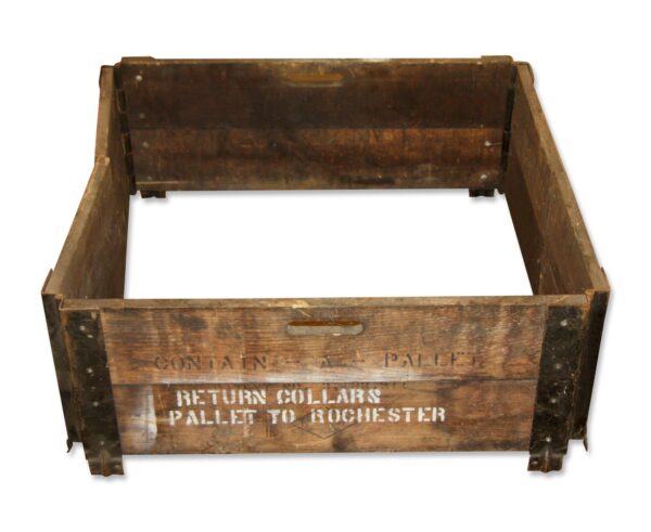 Industrial - Antique Folding 28 in. Square Wooden Pallet Frame