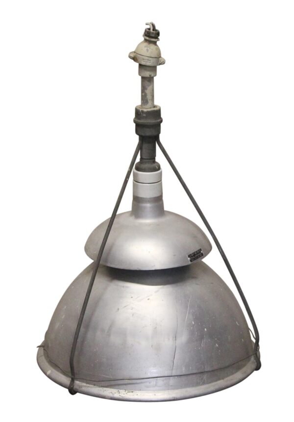 Industrial & Commercial - 1940s Industrial Holophane Pendant Light with Aluminum Shield