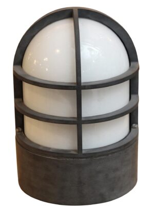 Industrial & Commercial - Industrial Aluminum & Milk Glass Passage Ceiling Light