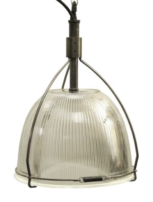Industrial & Commercial - Reclaimed Factory Industrial Holophane Glass 15 in. Pendant Light