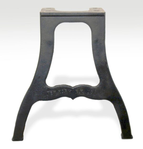 Pair of Finished New York Cast Iron Industrial Table Legs