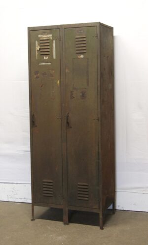 Vintage Green Double Locker | Olde Good Things
