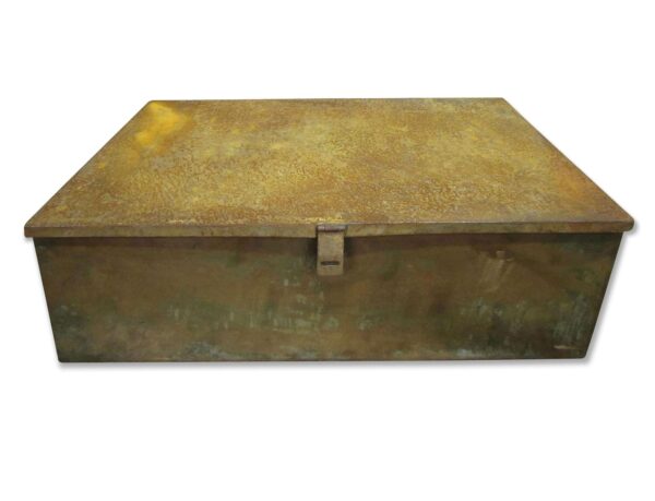 Industrial - Reclaimed 3 ft Rusted Metal Trunk with Hasp