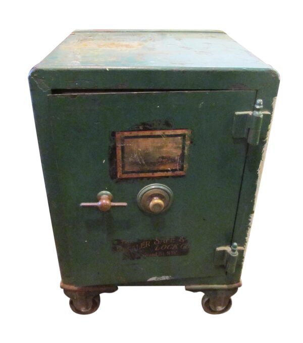 Industrial - Vintage Green Painted Safe
