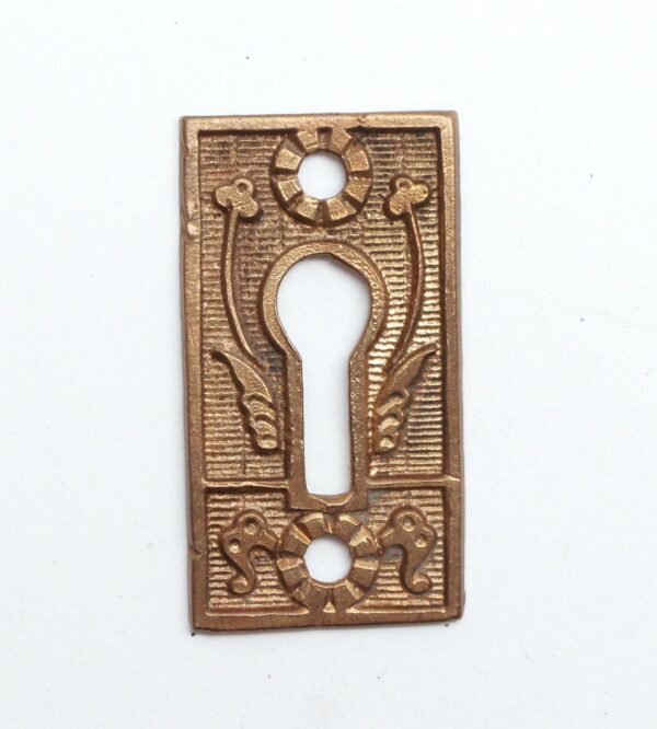 Keyhole Covers - Victorian Brass Floral Keyhole Cover
