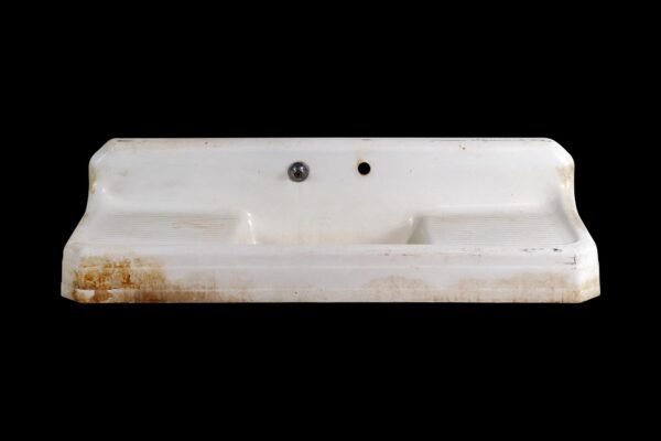 Kitchen - 1940s Cast Iron 5 ft Double Drain Board Kitchen Farm Sink