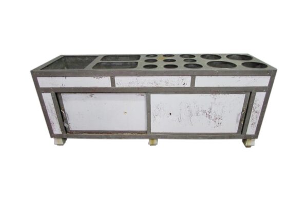 Kitchen - Antique 7 ft Monel Framed Steam Table with Enamel Feet