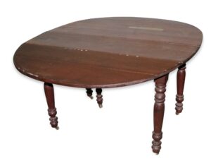 Kitchen & Dining - Antique Traditional Drop Leaf Table on Wheels