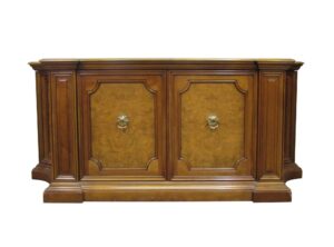 Kitchen & Dining - Vintage Traditional 80 in. Wood Parquet Top Sideboard