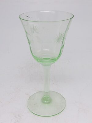 Kitchen - Set of 4 Vintage Light Green Glass Stemware