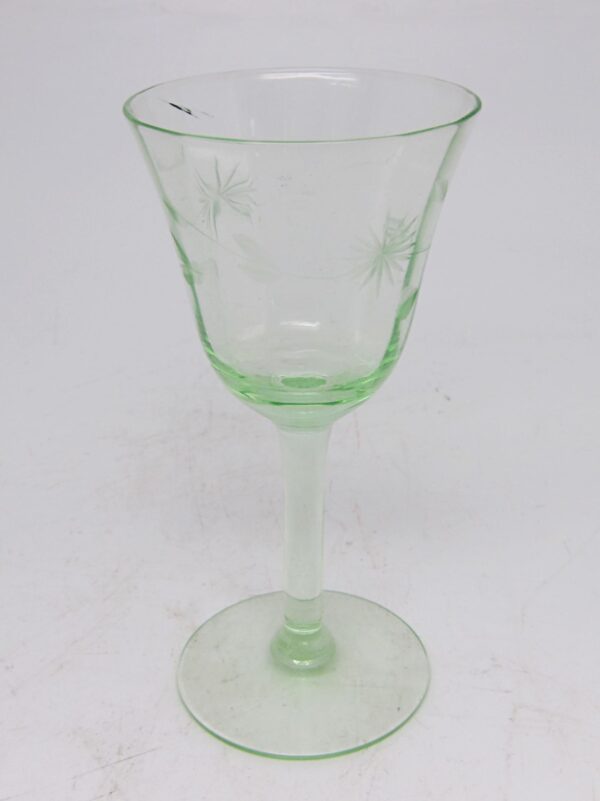 Kitchen - Set of 4 Vintage Light Green Glass Stemware