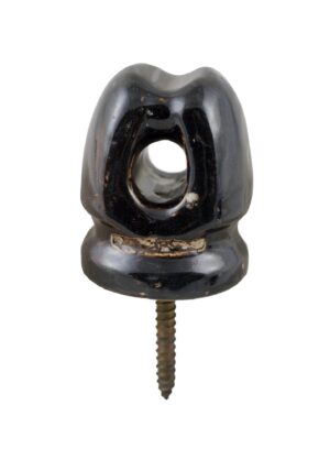 Lighting & Electrical Hardware - Antique Black Ceramic Insulator Screw