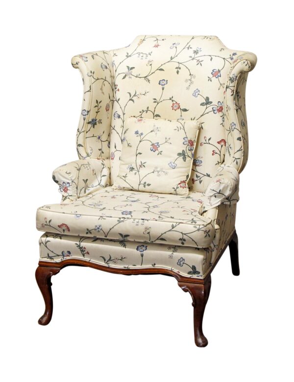 Living Room - Floral Patterned Chair with Matching Pillow