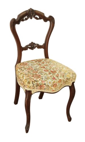 Living Room - Single Floral Cushion Carved Chair
