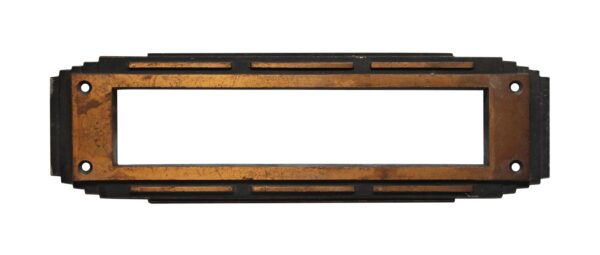 Mail Hardware - Art Deco Bronze Mail Slot Cover Plate