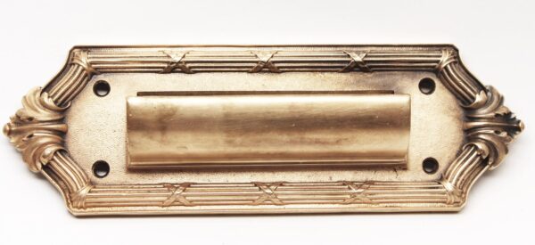 Mail Hardware - Polished Bronze Decorative Letter Slot