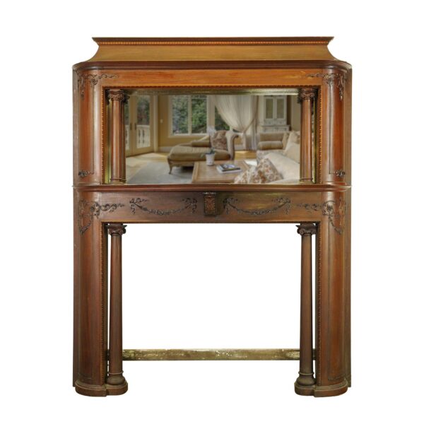 Mantels - Antique Victorian Full Size Mantel with Mirror