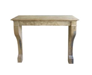 Marble Mantel - Antique Neutral Contemporary Marble Fireplace Mantel