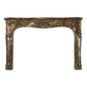 Marble Mantel - Louis XVI Style Rouge Royal Gray & White Marble Mantel