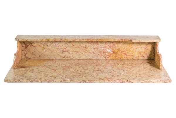 Marble Slabs - Reclaimed 4 ft Red & Orange Marble Desktop with Shelf