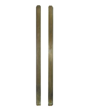 Moldings - Pair of Reclaimed Art Deco 84.5 in. Fluted Bronze Corner Moldings