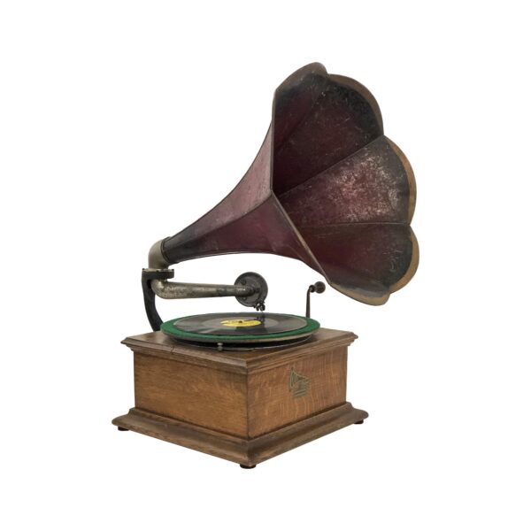 Musical Instruments - Antique Columbia Graphophone with 5 Records & Horn