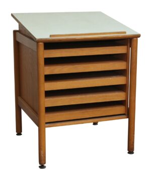 Office Furniture - Salvaged Blueprint Storage Drafting Table