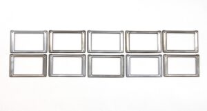 Other Hardware - Set of 10 Olde New Vintage Rectangle Nickeled Brass Drawer Label Slots