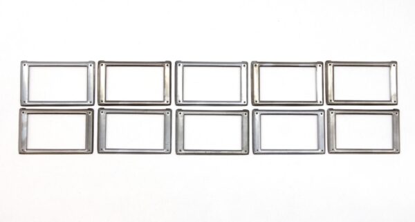 Other Hardware - Set of 10 Olde New Vintage Rectangle Nickeled Brass Drawer Label Slots