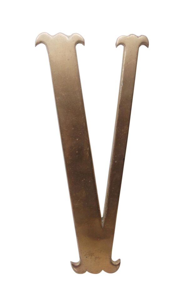 Other Wall Art  - Large 11.5 in. Solid Brass Letter V