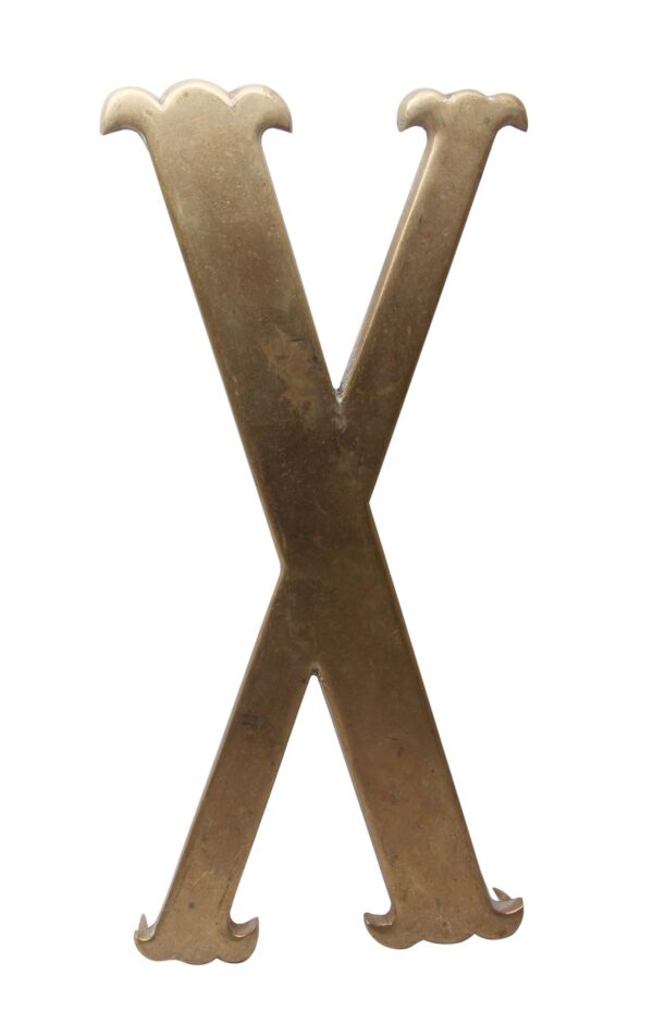 Other Wall Art  - Large 11.5 in. Solid Brass Letter X