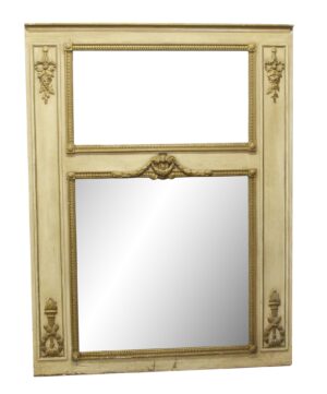 Overmantels & Mirrors - Antique Tan Waldorf Astoria Overmantel Mirror Overmantels & Mirrors - Antique Tan Waldorf Astoria Overmantel Mirror