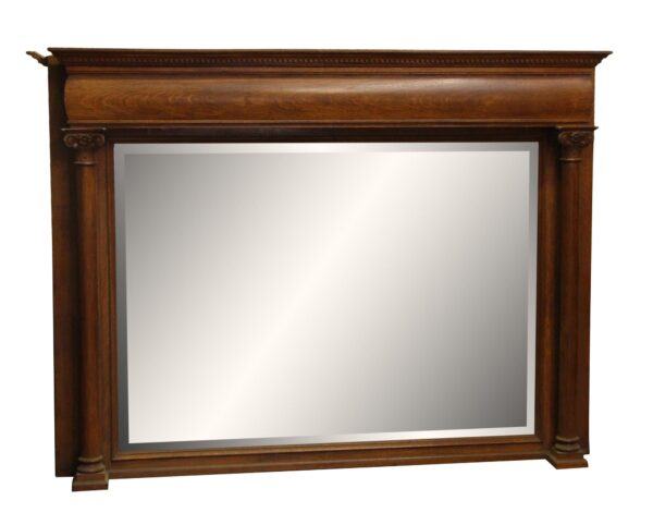 Overmantels & Mirrors - Reclaimed Traditional 81 x 63 Oak Overmantel Mirror