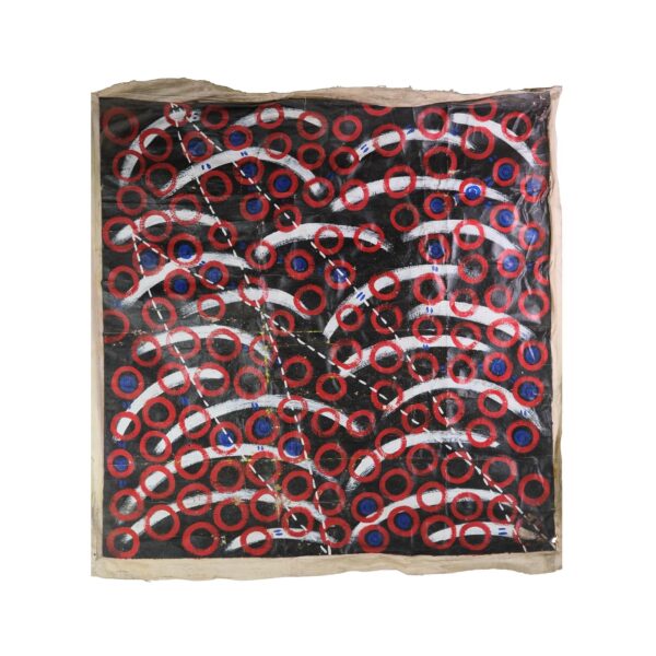 Paintings - Oversized Abstract Arches & Lines Acrylic Painting