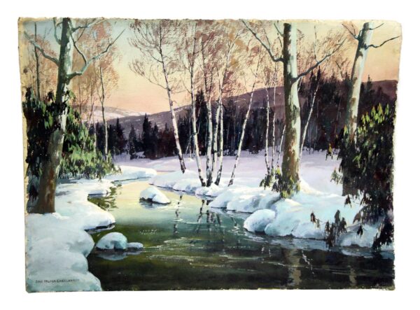 Paintings - Scenic Winter Painting