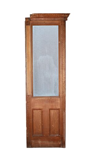 Paneled Rooms & Wainscoting - Antique Wall Panel with Snowflake Glass