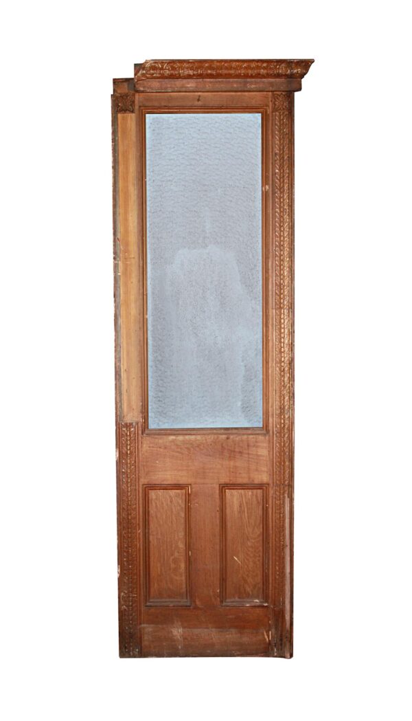 Paneled Rooms & Wainscoting - Antique Wall Panel with Snowflake Glass