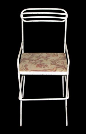 Patio Furniture - Simple White Metal Patio Chair