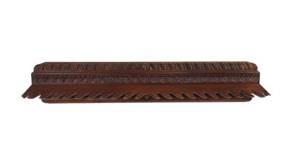 Pediments - Antique Mahogany Pediment with Carved Foliage Detail