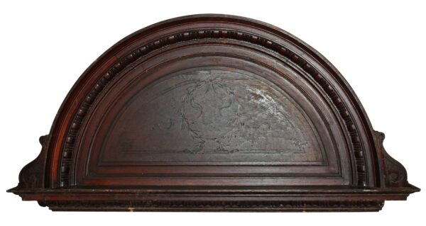 Pediments - Carved Wood Demi Lune Door Pediment