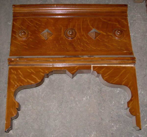 Pediments - Reclaimed Oak Pediments with Raised Detail