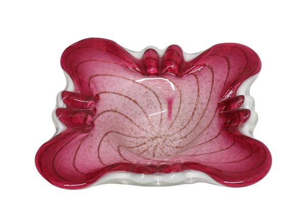 Personal Accessories - Italian Hand Blown White Rose Ash Tray
