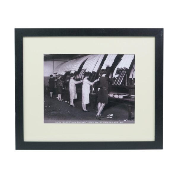 Photographs - Black & White Framed & Matted Photo of Hotel Pennsylvania Room Service